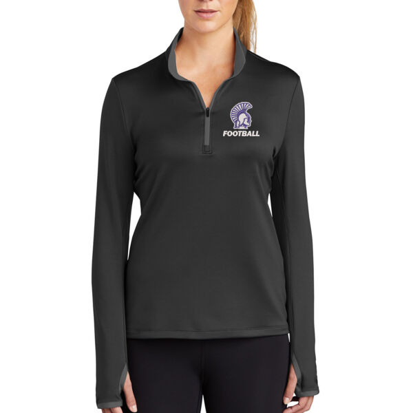 Nike Womens Dri-FIT Stretch 1/2-Zip Cover-Up - Embroidered Logo Thumbnail