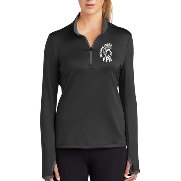Nike Womens Dri-FIT Stretch 1/2-Zip Cover-Up - Embroidered Logo Thumbnail