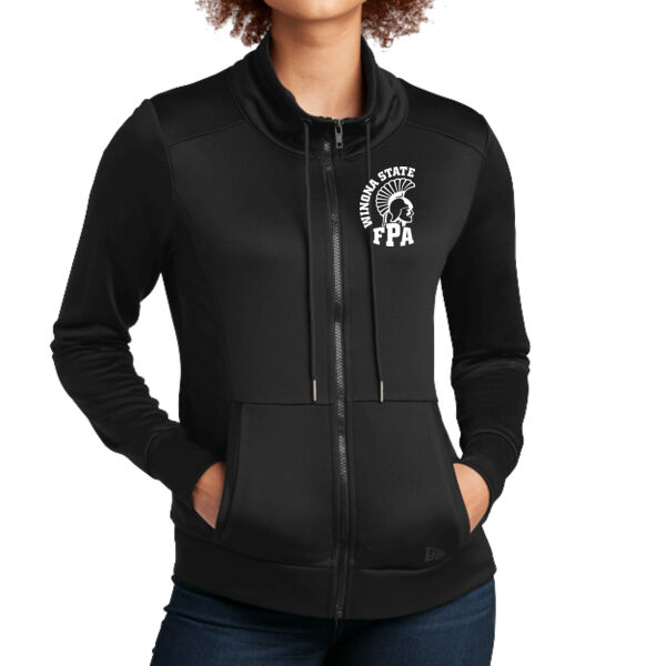 New Era Womens Performance Terry Full-Zip Cowl - Embroidered Logo Thumbnail