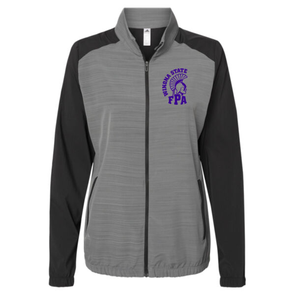 Adidas Womens Heather Bock Full-Zip Windshirt - Embroidered Logo Thumbnail