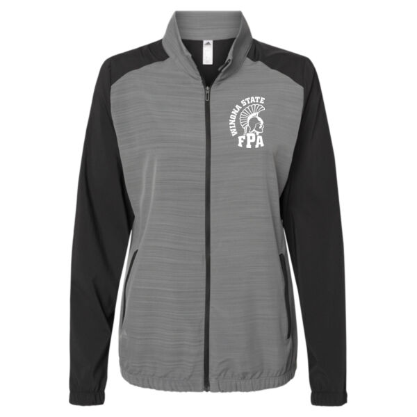 Adidas Womens Heather Bock Full-Zip Windshirt - Embroidered Logo Thumbnail