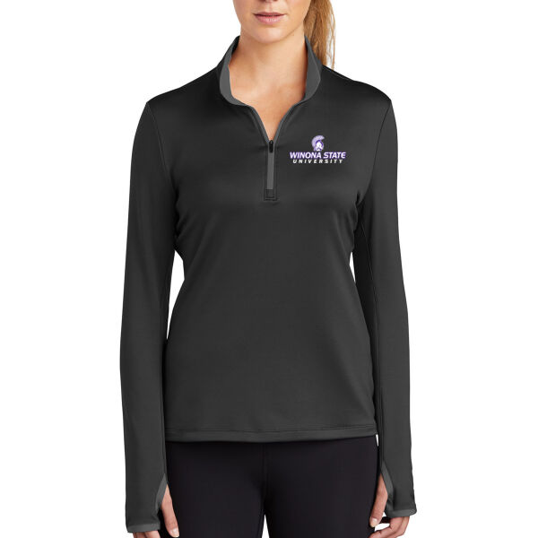Nike Womens Dri-FIT Stretch 1/2-Zip Cover-Up - Embroidered Logo Thumbnail