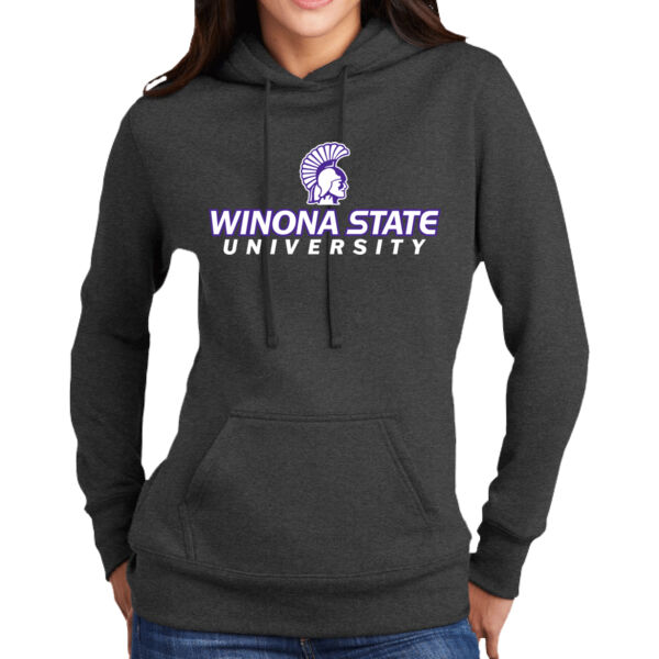 Port & Company Womens Core Fleec Pullover Hooded Sweatshirt - Printed Logo Thumbnail