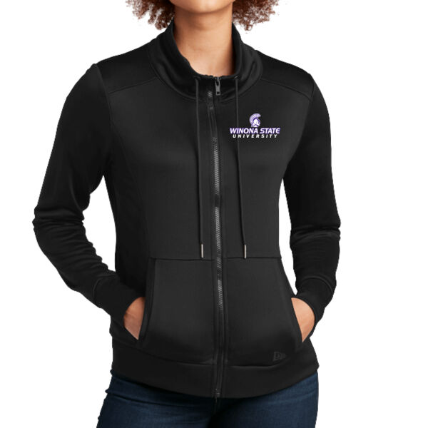 New Era Womens Performance Terry Full-Zip Cowl - Embroidered Logo Thumbnail