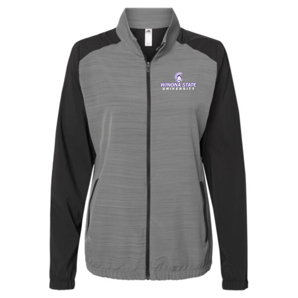 Adidas Womens Heather Bock Full-Zip Windshirt - Embroidered Logo Thumbnail